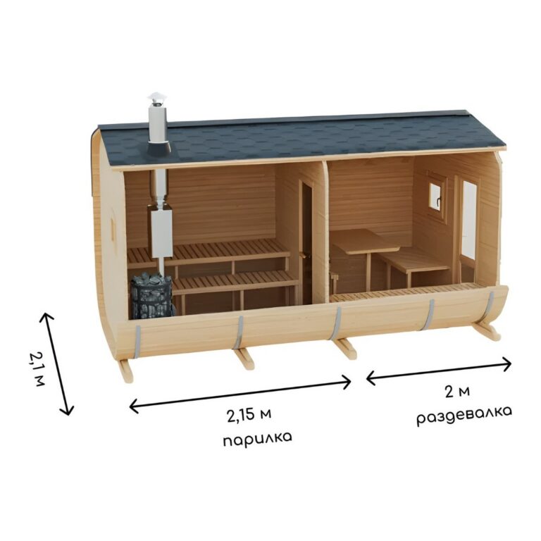Квадро-баня Баня квадро-бочка 4,5м