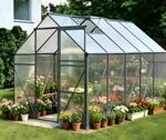 Теплица из поликарбоната Hobby (тёмный каркас)