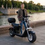 Электроскутер CITY DUO 200, чёрный