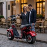 Электроскутер CITY DUO 200, красный
